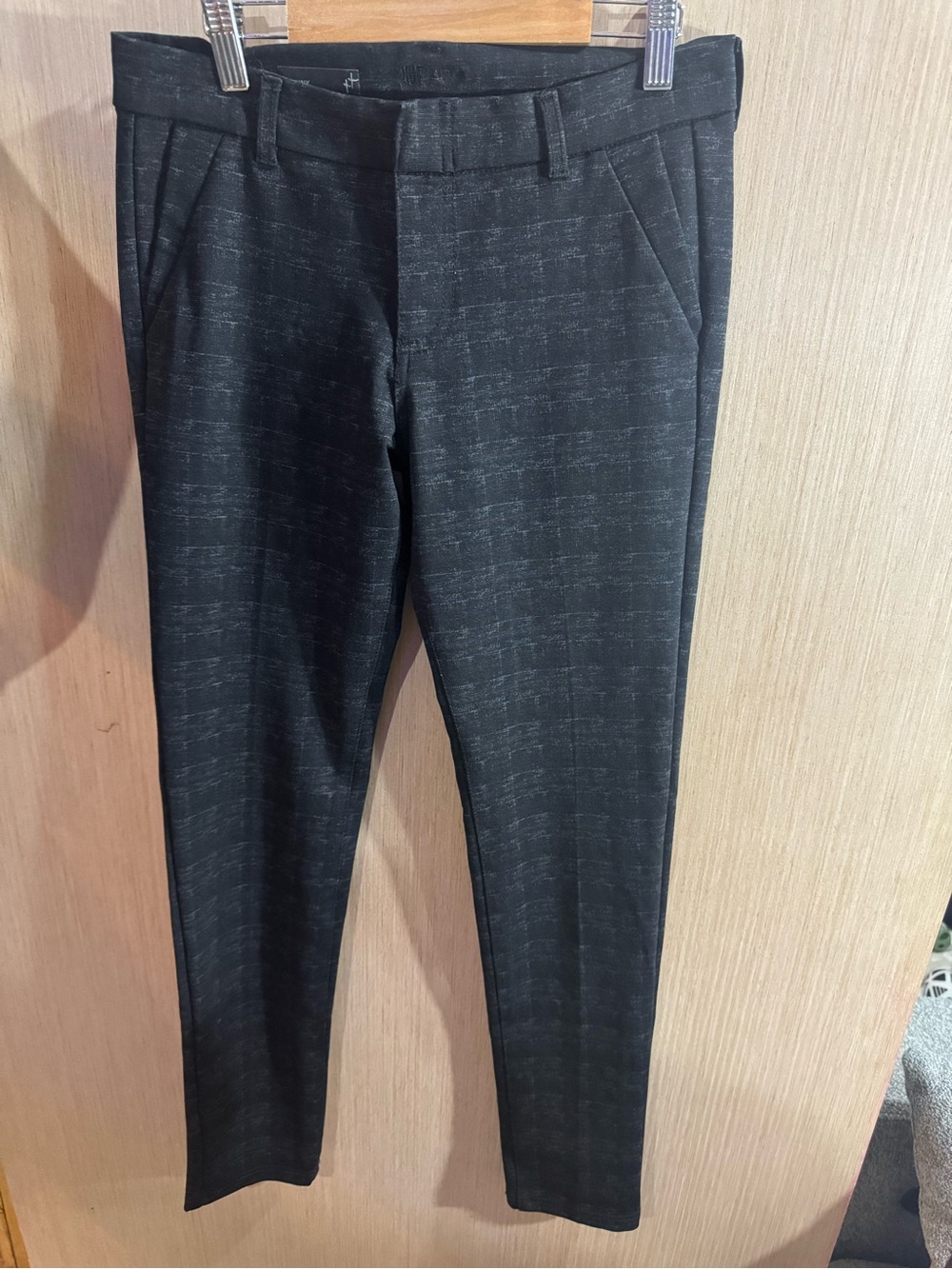 KUT From The Kloth High Rise Skinny Black Grey Plaid Pants Size 2